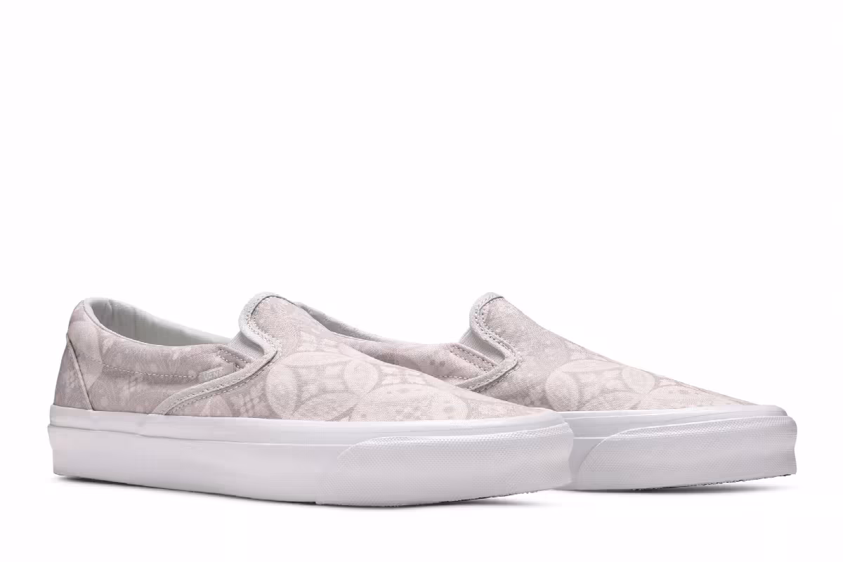 Kith x Vans Vault OG Classic Slip-On LX Gray Tile, view 9