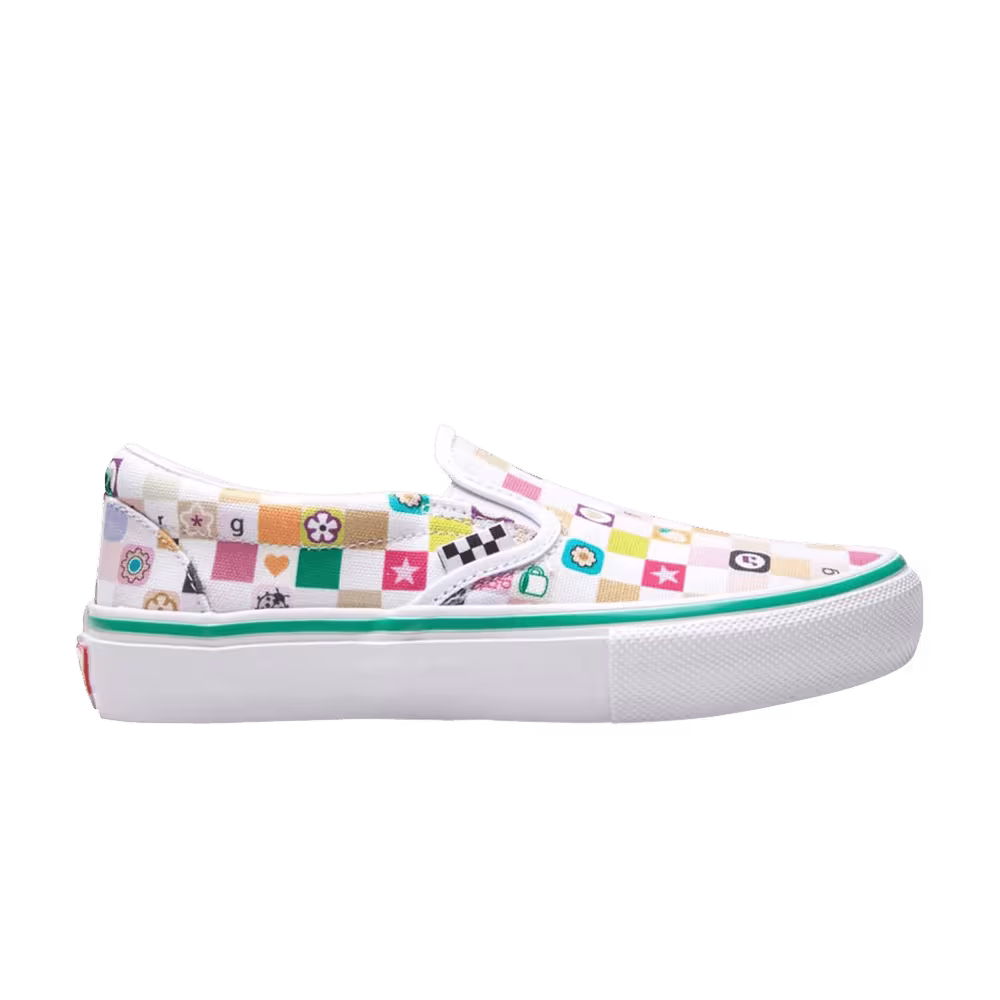 Frog x Vans Skate Slip-On LTD Checker White