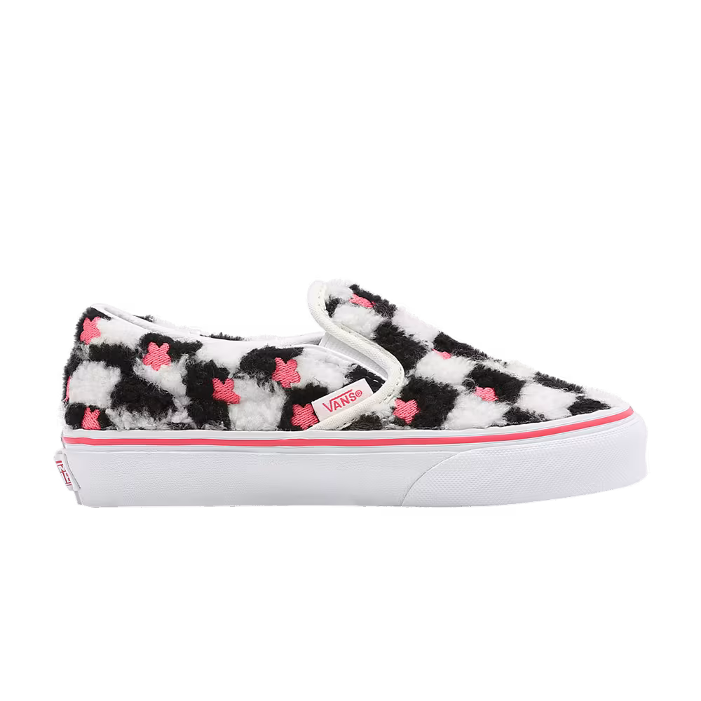 Vans Classic Slip-On Kids Sherpa Floral Checkerboard
