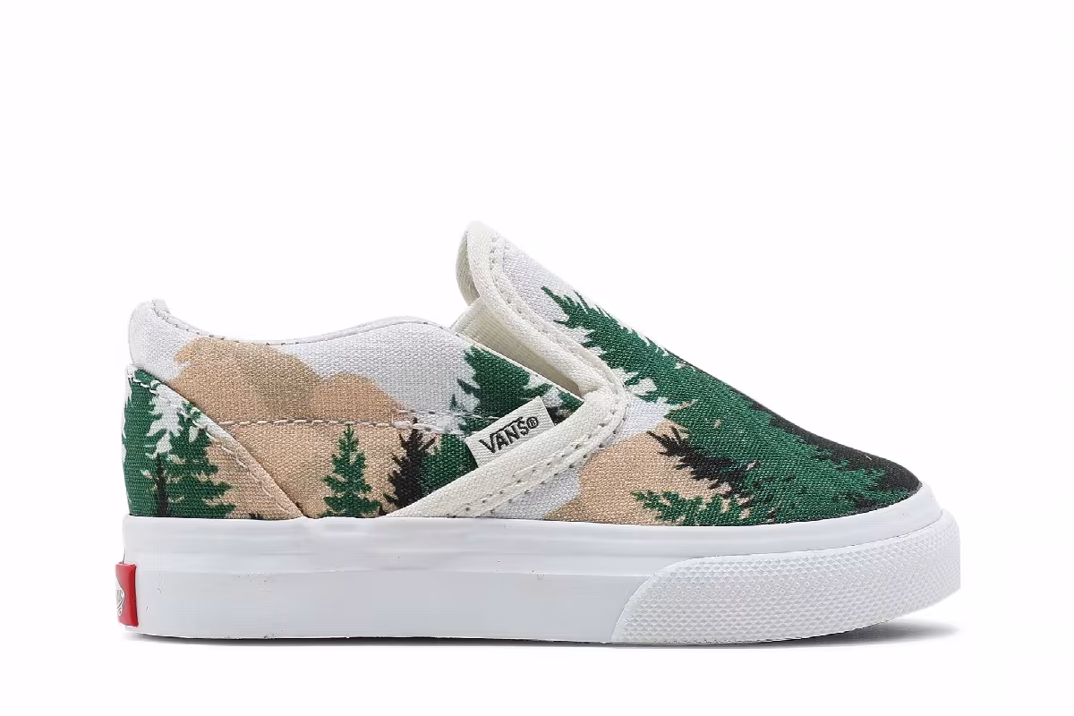 Kith x Vans Vault OG Classic Slip-On Toddler Treescape, view 2