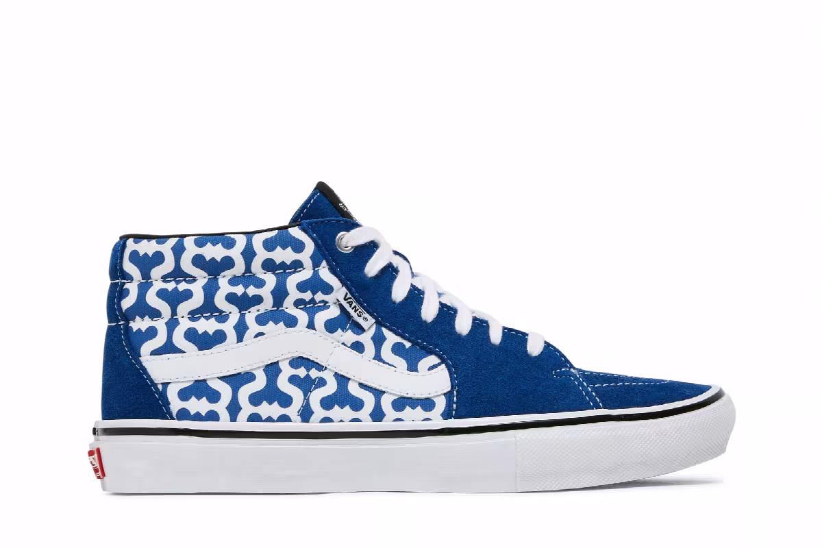 Supreme x Vans Grosso Mid Monogram S - Royal, view 2