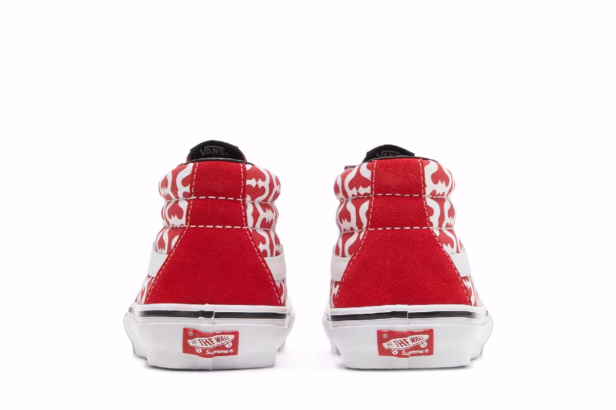 Supreme x Vans Grosso Mid Monogram S - Red, view 7