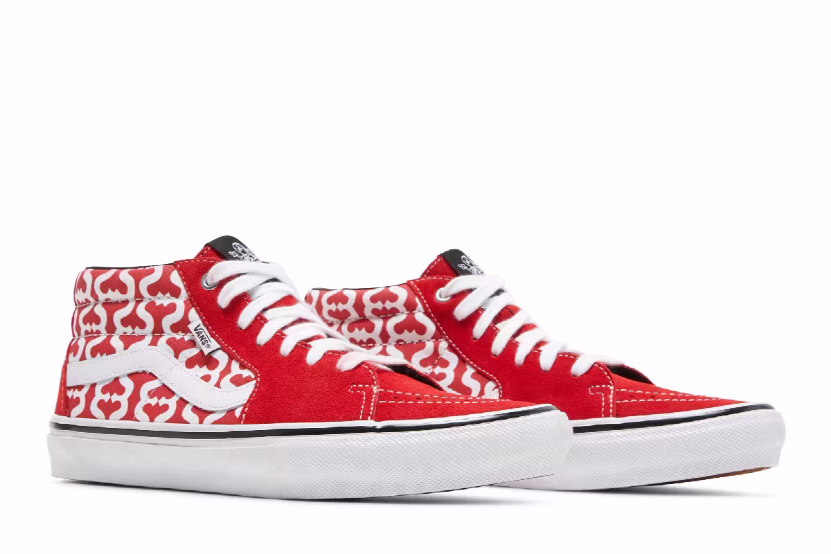 Supreme x Vans Grosso Mid Monogram S - Red, view 9