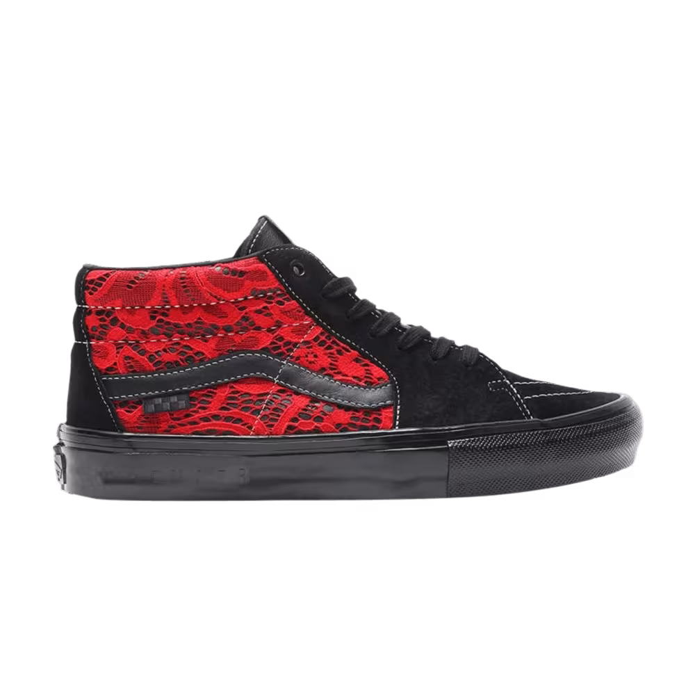 Premier x Vans Skate Grosso Mid Laced - Black High Risk Red