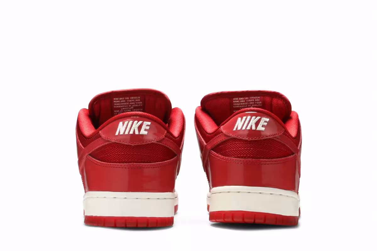 Nike Dunk Low Pro SB Red Patent Leather, view 7