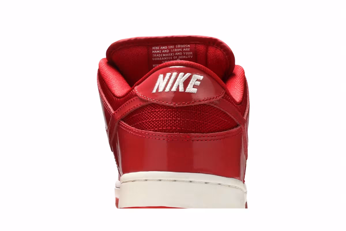 Nike Dunk Low Pro SB Red Patent Leather, view 8