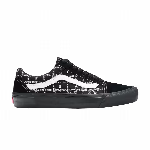 Supreme x Vans Old Skool Pro 'Logo Pattern - Black'