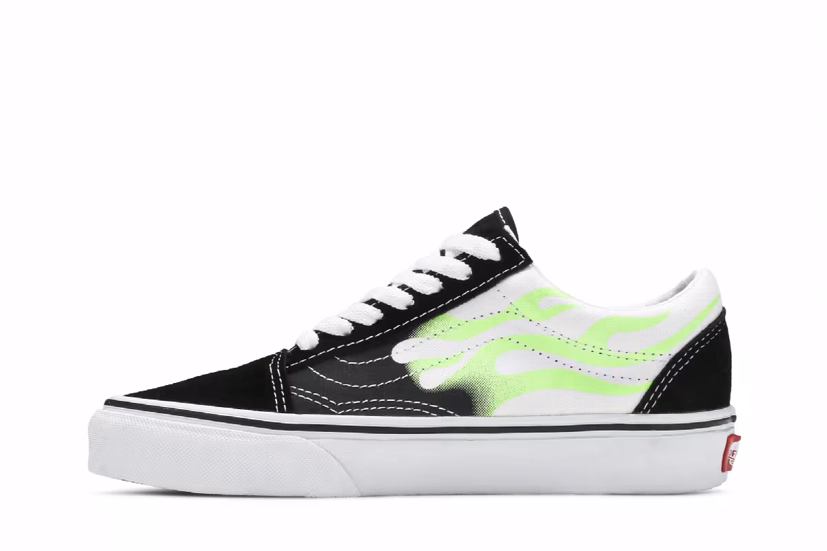 Vans Old Skool Flame Black White, view 4