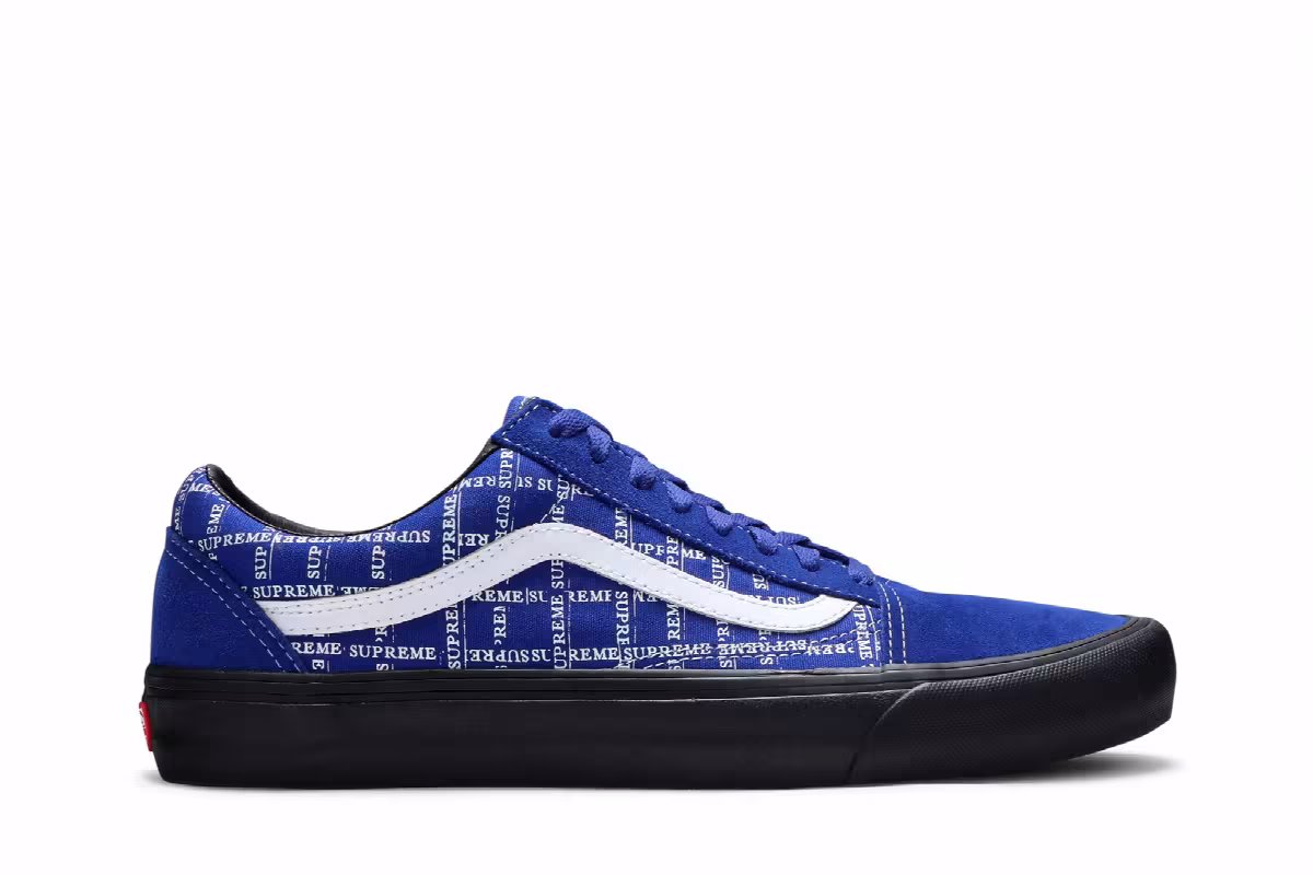 Supreme x Vans Old Skool Pro Logo Pattern - Royal, view 2