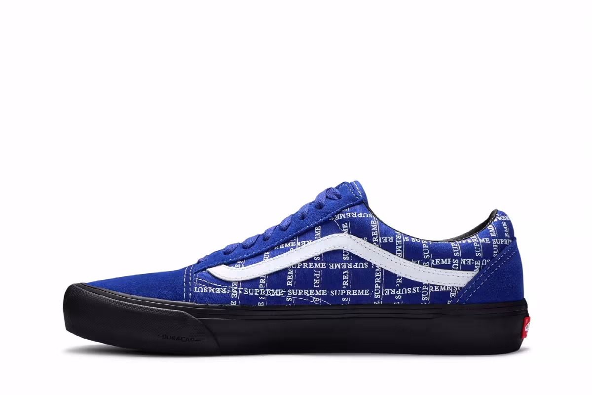 Supreme x Vans Old Skool Pro Logo Pattern - Royal, view 4