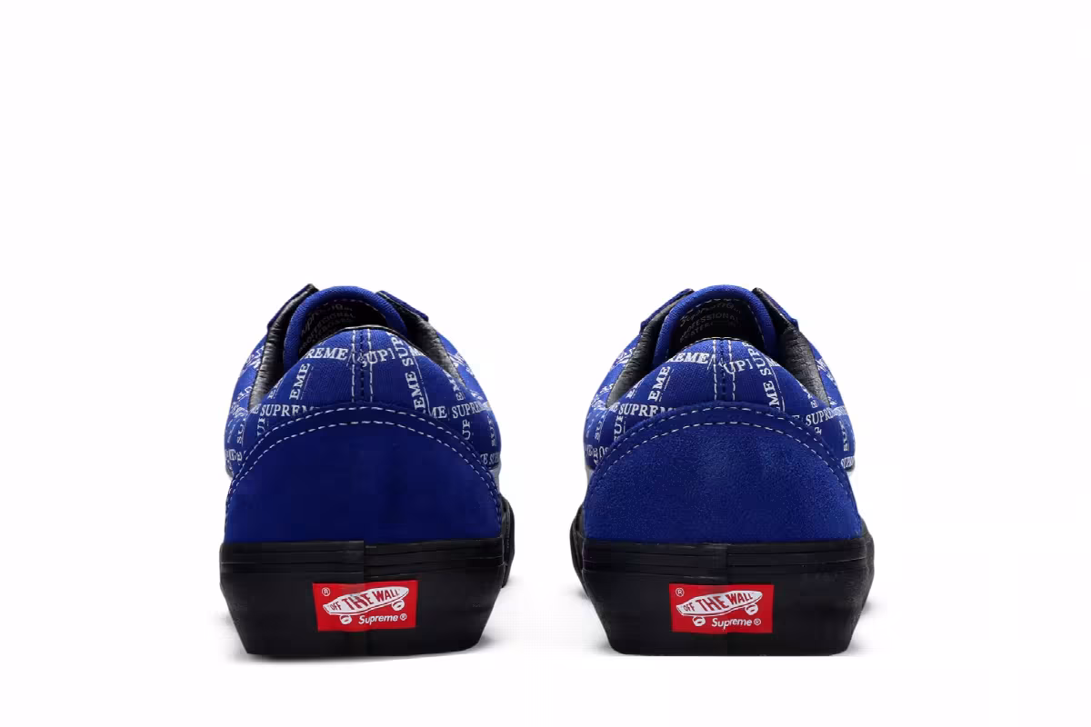 Supreme x Vans Old Skool Pro Logo Pattern - Royal, view 7