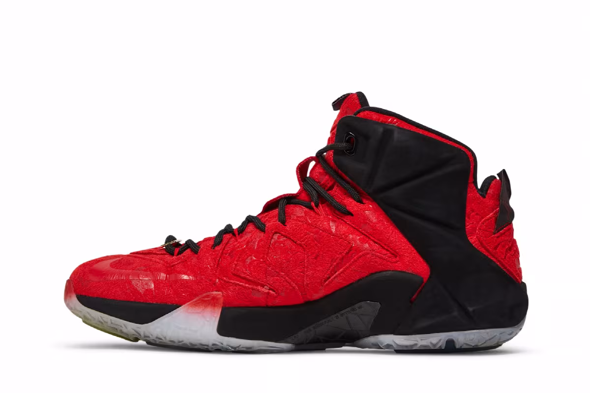 Nike LeBron 12 EXT Red Paisley, view 4