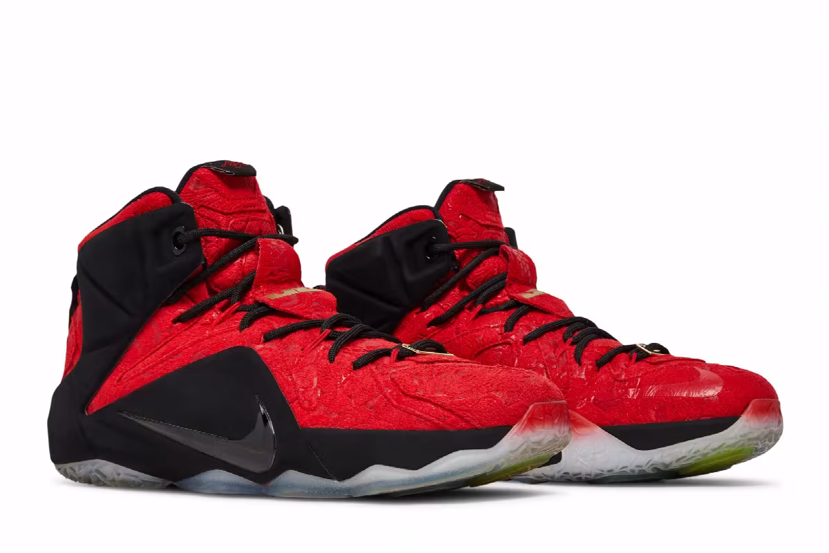 Nike LeBron 12 EXT Red Paisley, view 9