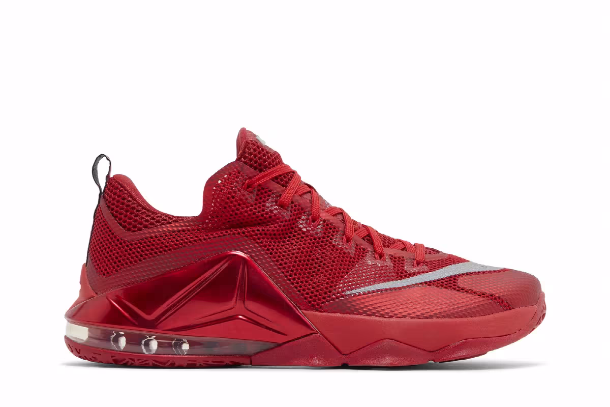 Nike LeBron 12 Low University Red, view 2