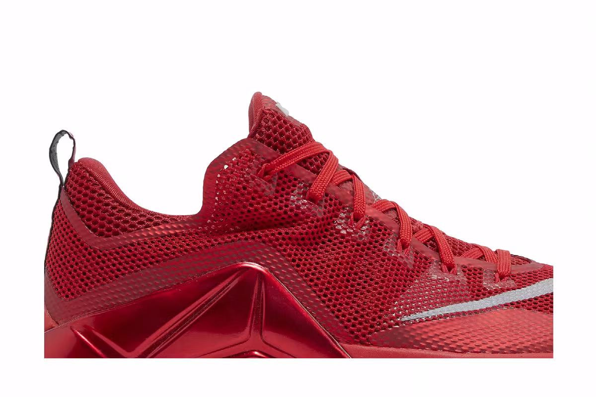 Nike LeBron 12 Low University Red, view 3