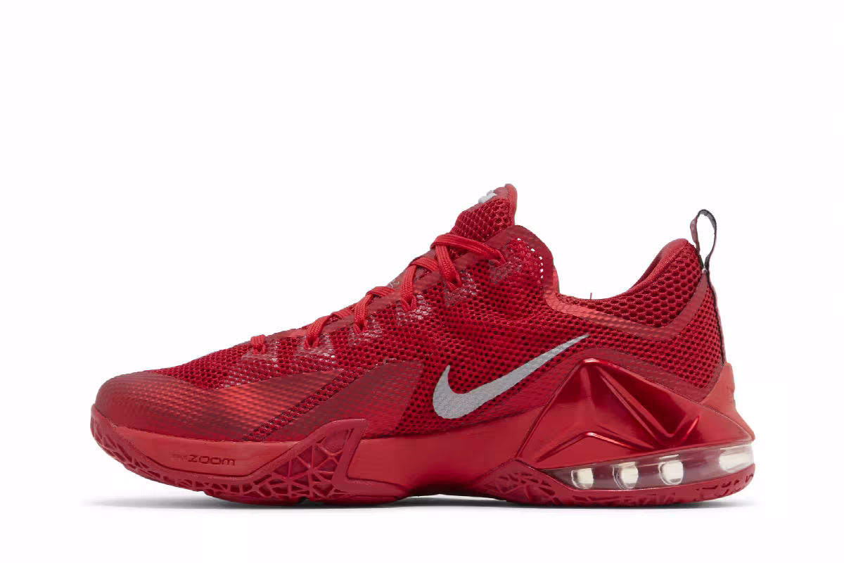 Nike LeBron 12 Low University Red, view 4