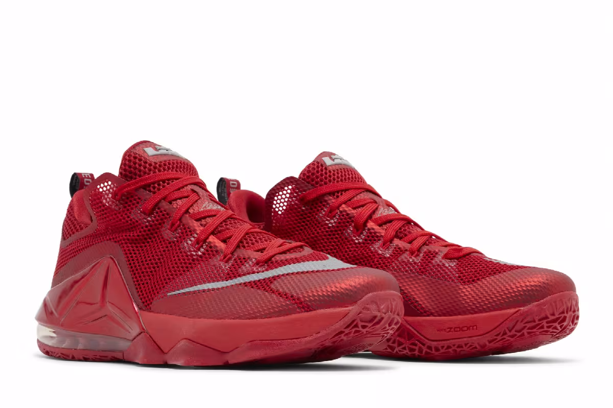 Nike LeBron 12 Low University Red, view 9