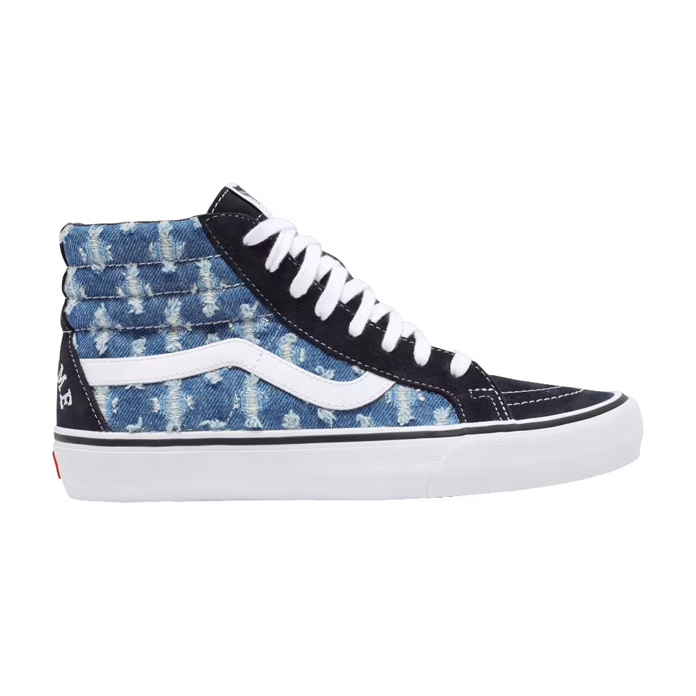 Supreme x Vans Sk8-Hi Blue Hole Punch Denim