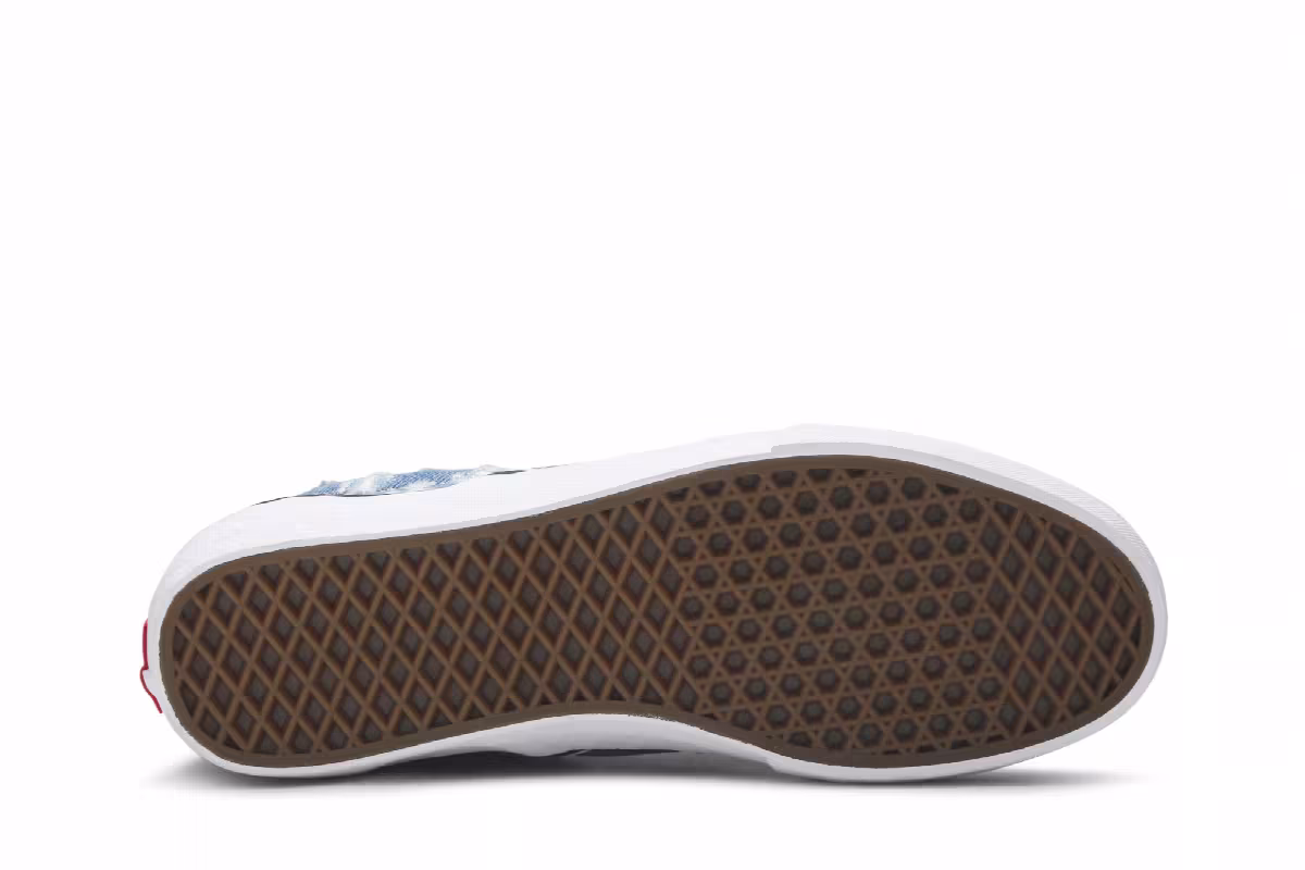 Supreme x Vans Slip-On Blue Hole Punch Denim, view 5