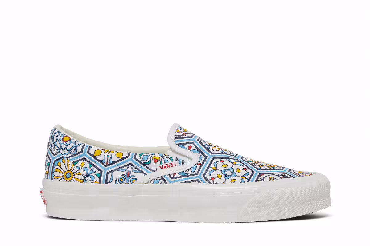 KITH x Vans Classic Slip-On Blue Moroccan Pattern, view 2