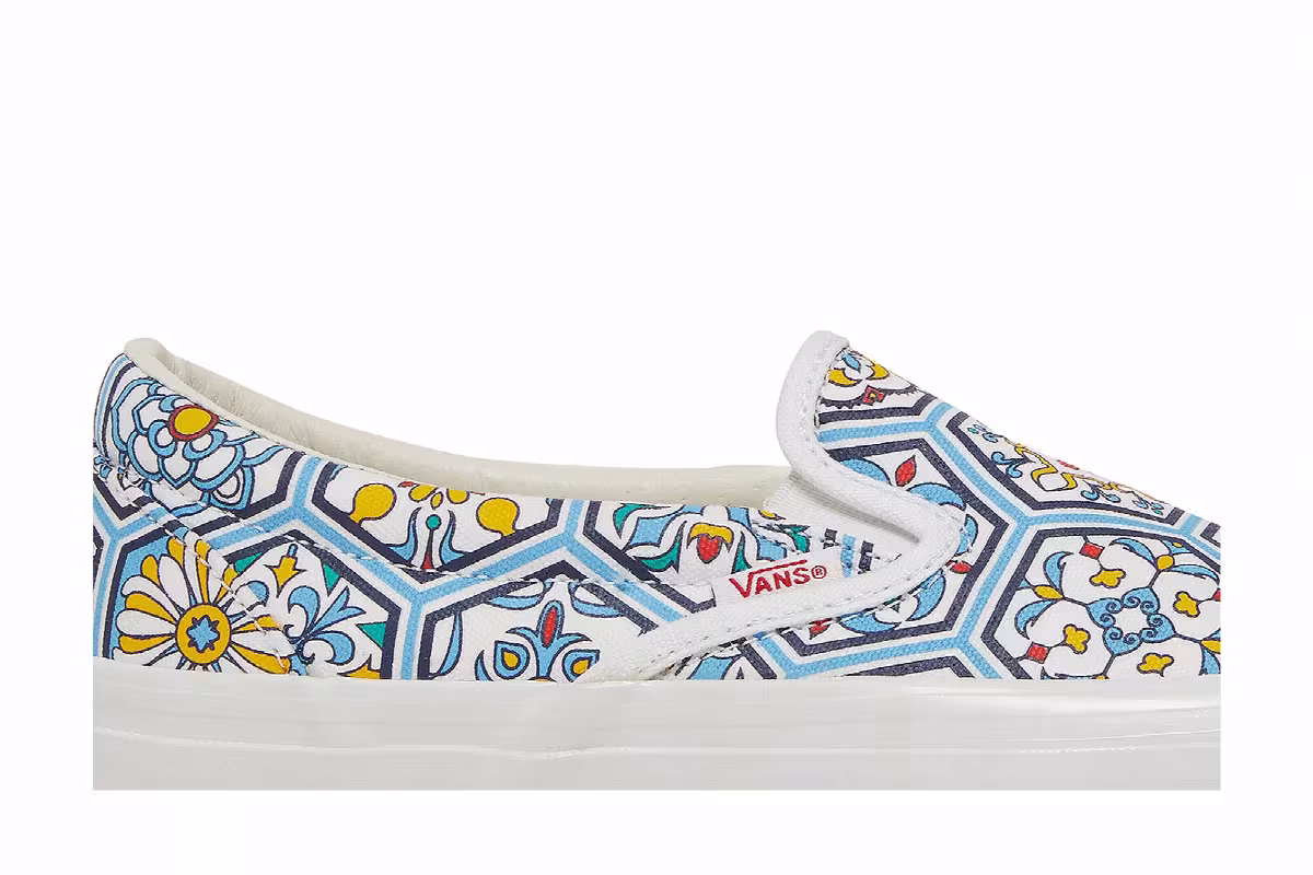 KITH x Vans Classic Slip-On Blue Moroccan Pattern, view 3