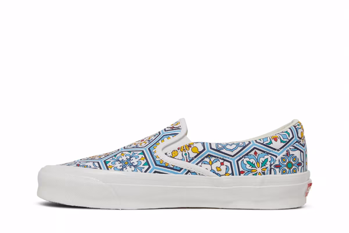 KITH x Vans Classic Slip-On Blue Moroccan Pattern, view 4