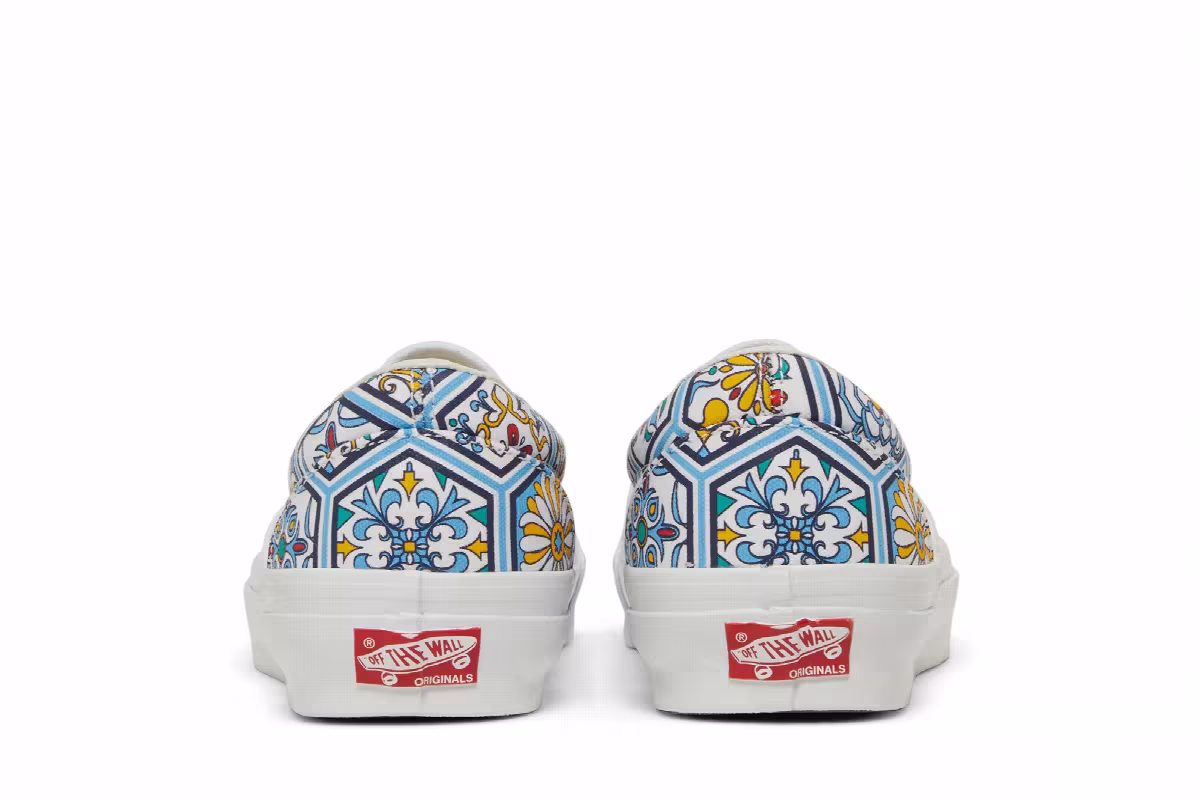 KITH x Vans Classic Slip-On Blue Moroccan Pattern, view 7