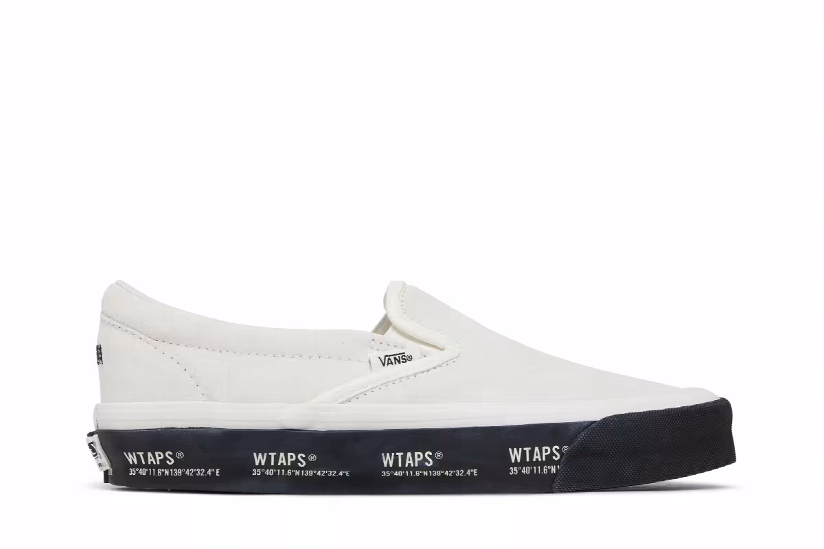 Vans WTAPS x Classic Slip-On LX White Black, view 2