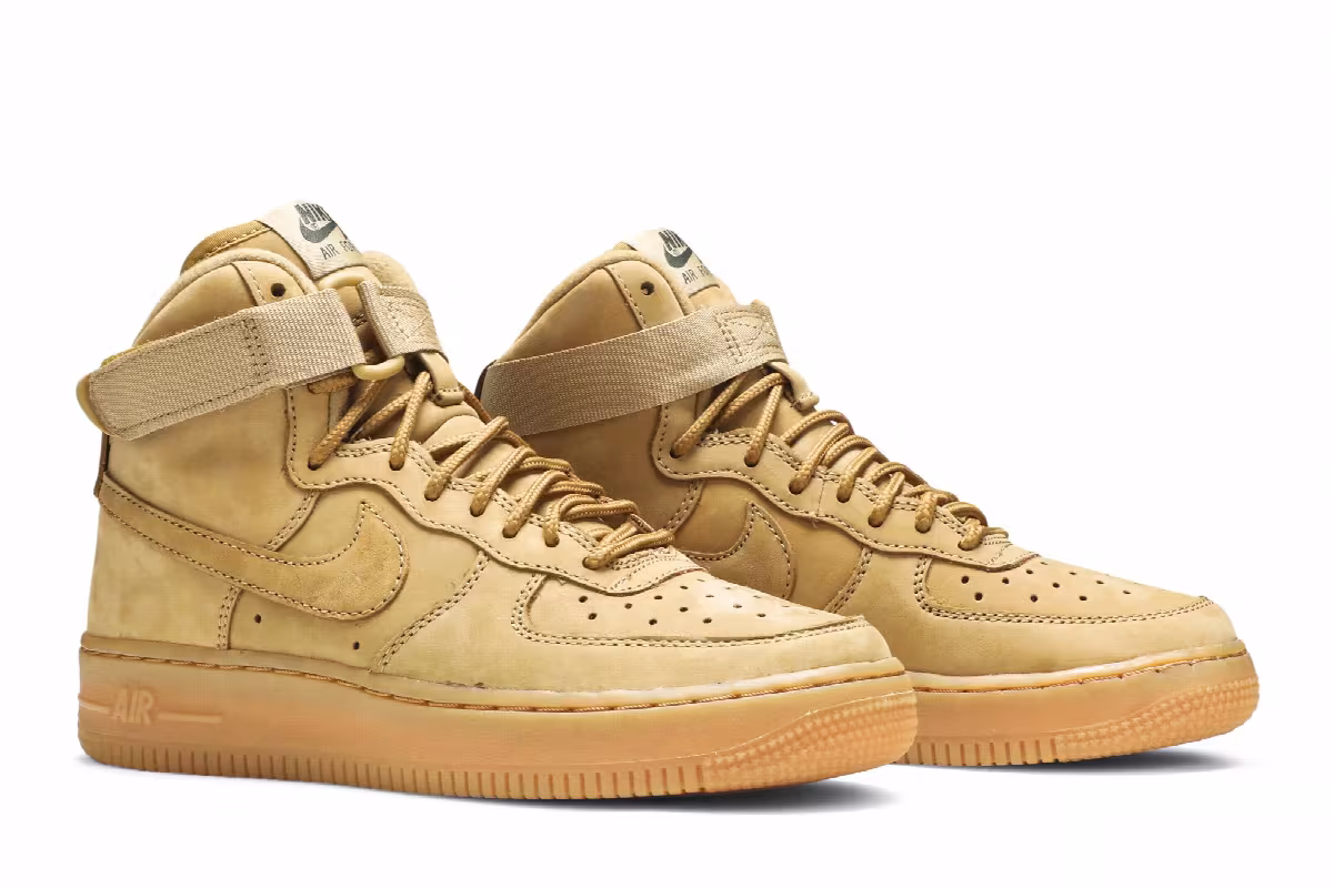 Nike Air Force 1 High LV8 GS Flax, view 9