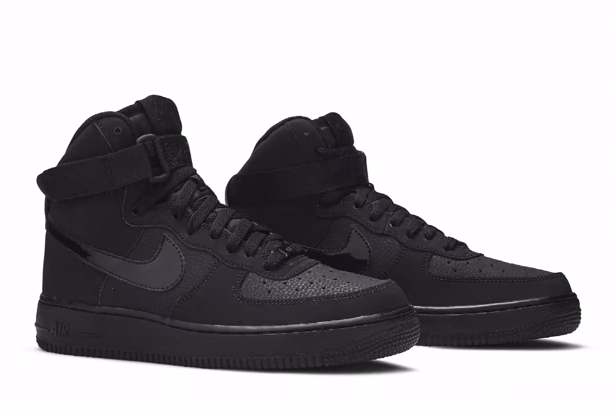 Nike Air Force 1 High GS Black, view 9