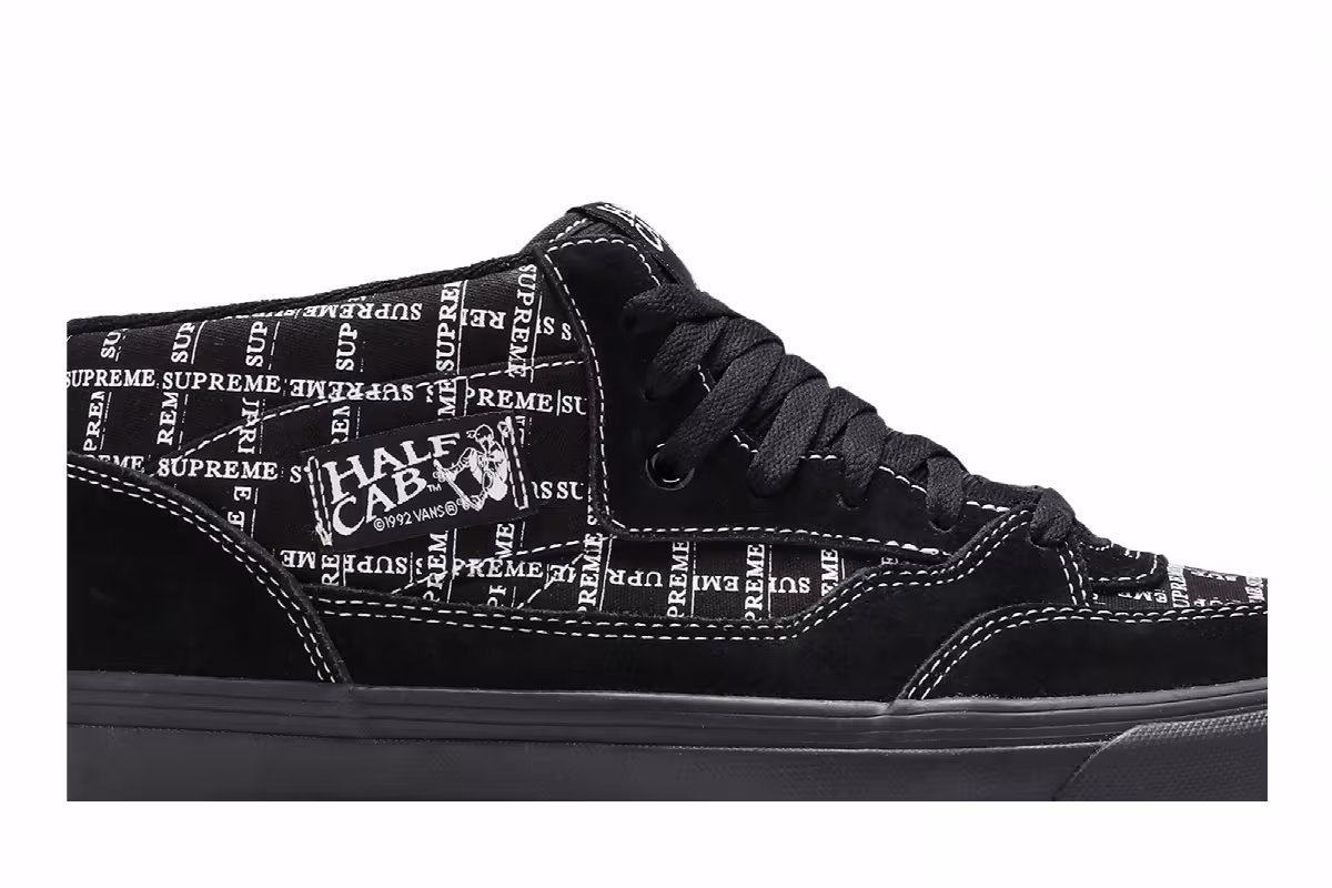 Supreme x Vans Half Cab Pro Logo Pattern - Black, view 3
