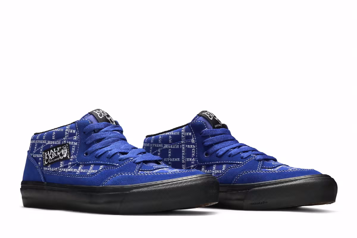 Supreme x Vans Half Cab Pro Logo Pattern - Blue, view 9