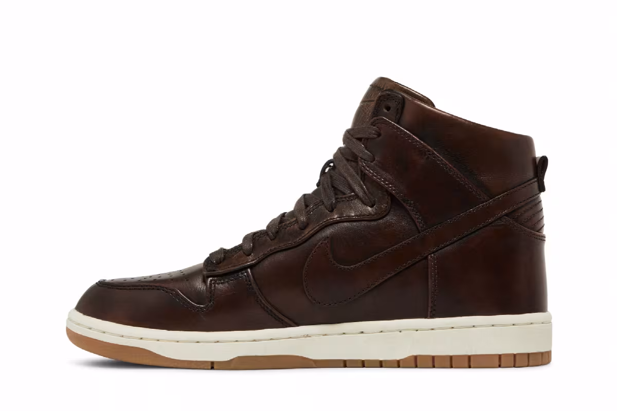 Nike Dunk High Lux SP Burnished Leather, view 4