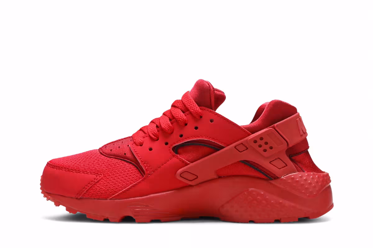 Nike Huarache Run GS Triple Red, view 4