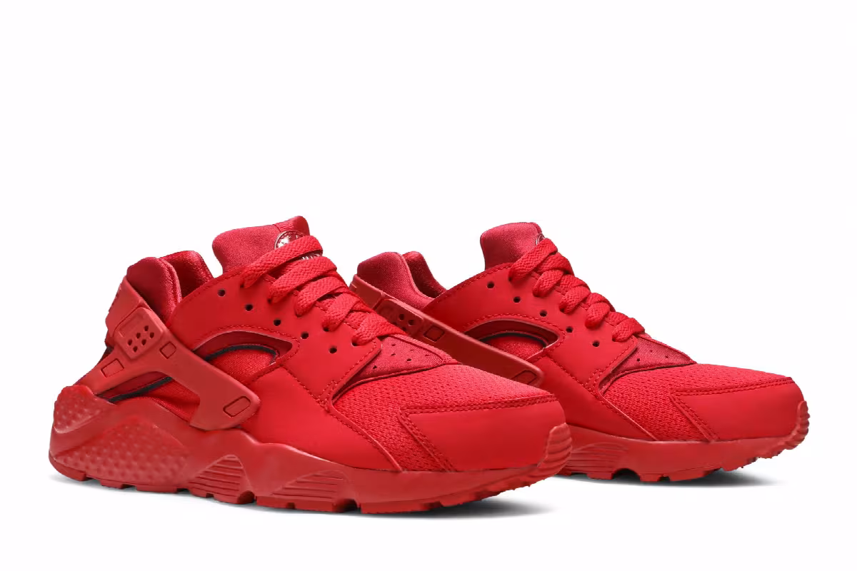 Nike Huarache Run GS Triple Red, view 9