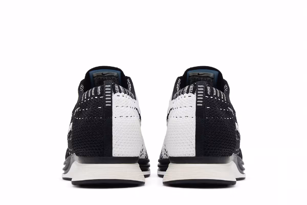 Nike Flyknit Racer Black White, view 7
