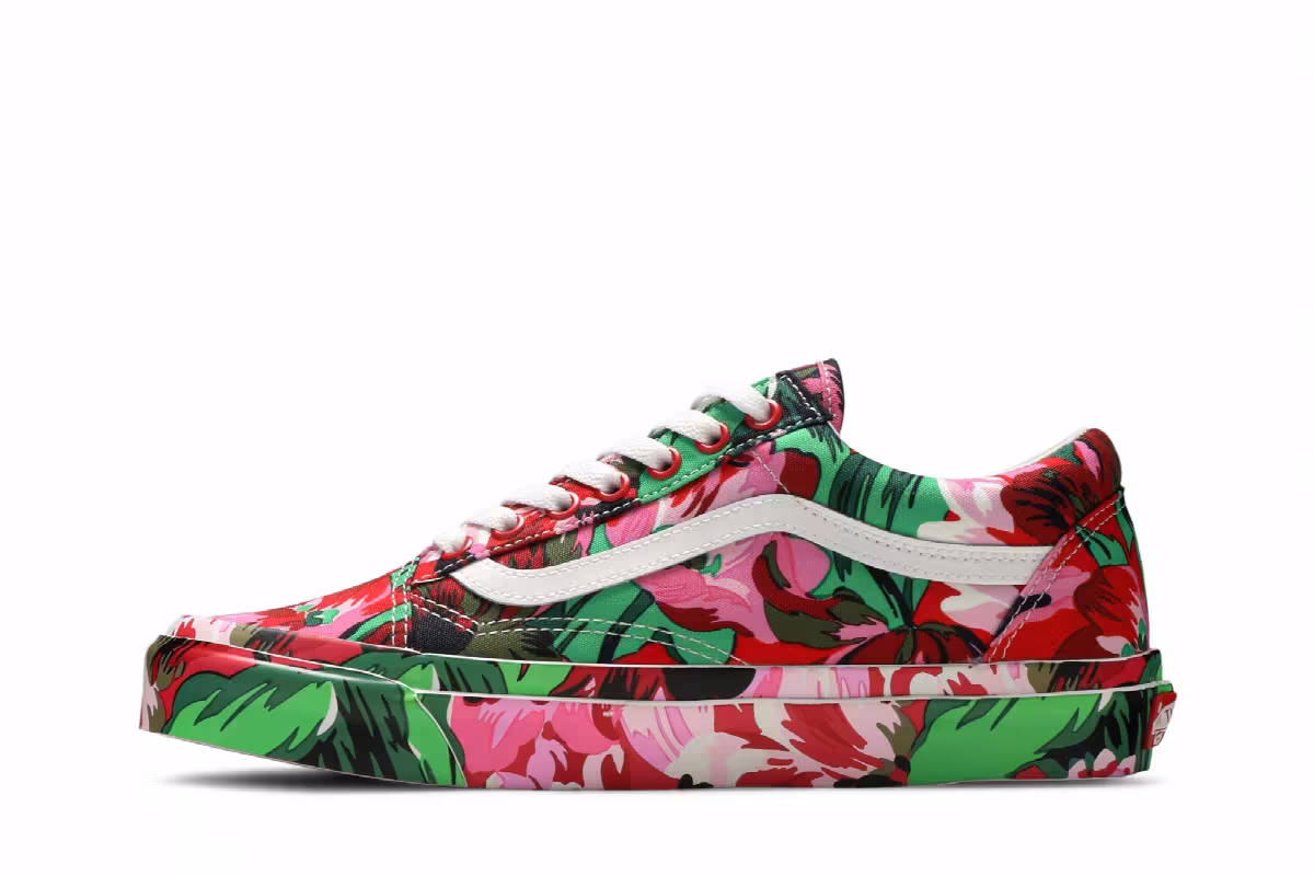Kenzo x Vans OG Old Skool LX Floral Red, view 4