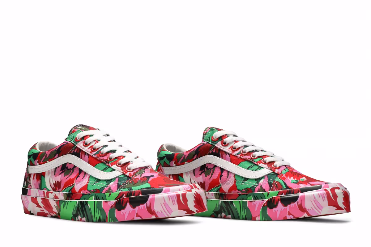 Kenzo x Vans OG Old Skool LX Floral Red, view 9