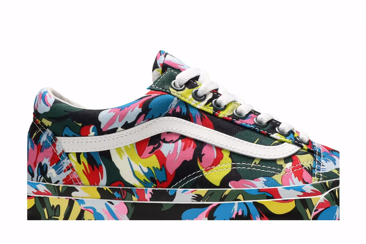 Kenzo x Vans OG Old Skool LX Floral Green, view 3