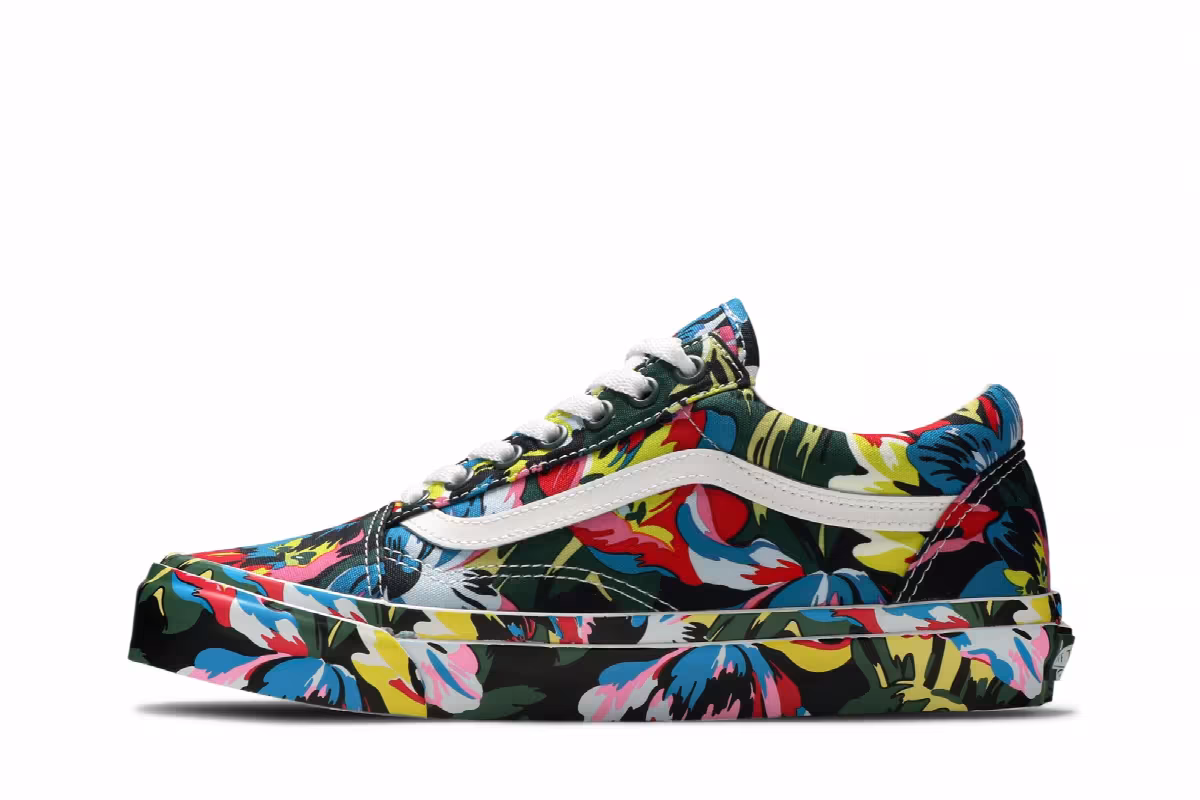 Kenzo x Vans OG Old Skool LX Floral Green, view 4
