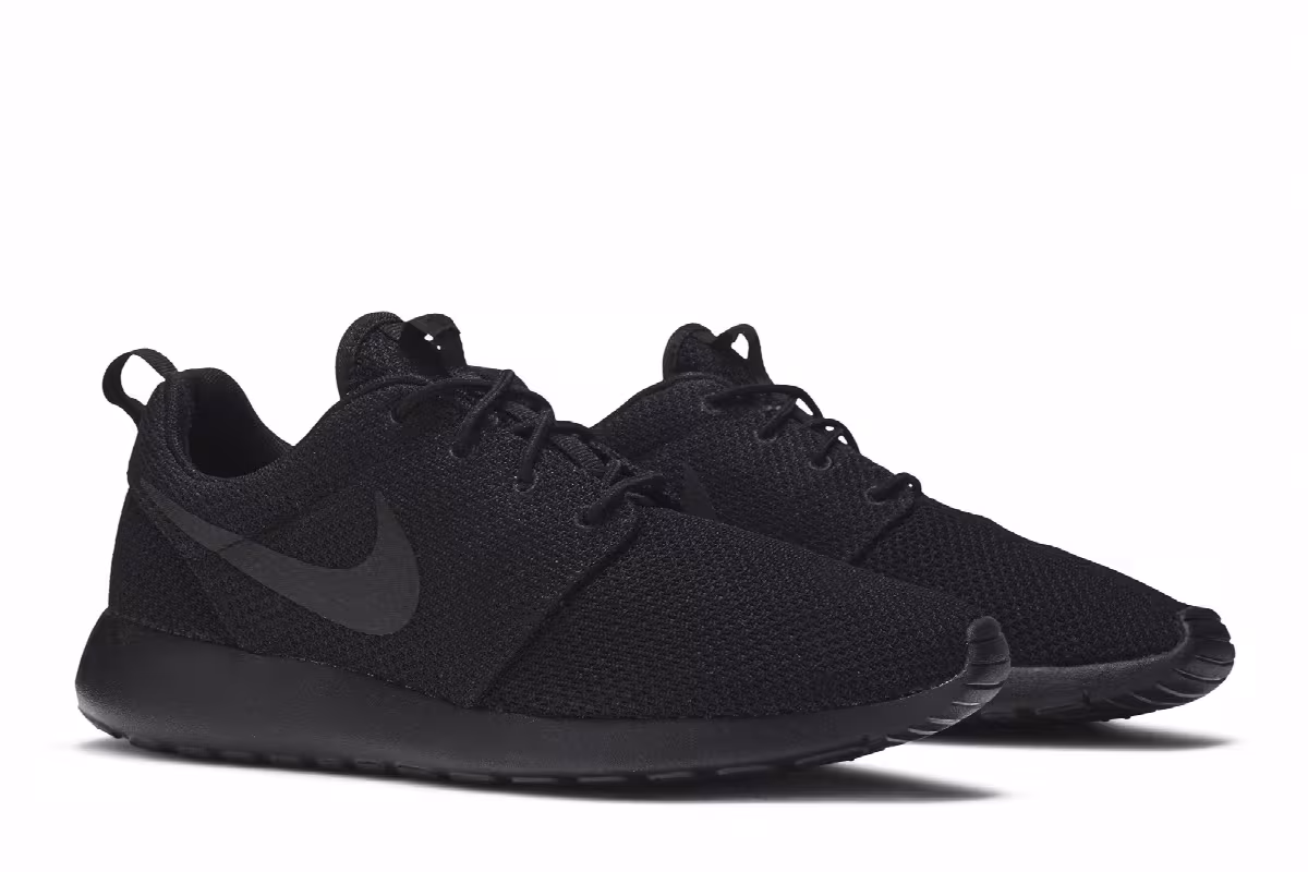 Nike Roshe Run Triple Black, view 9