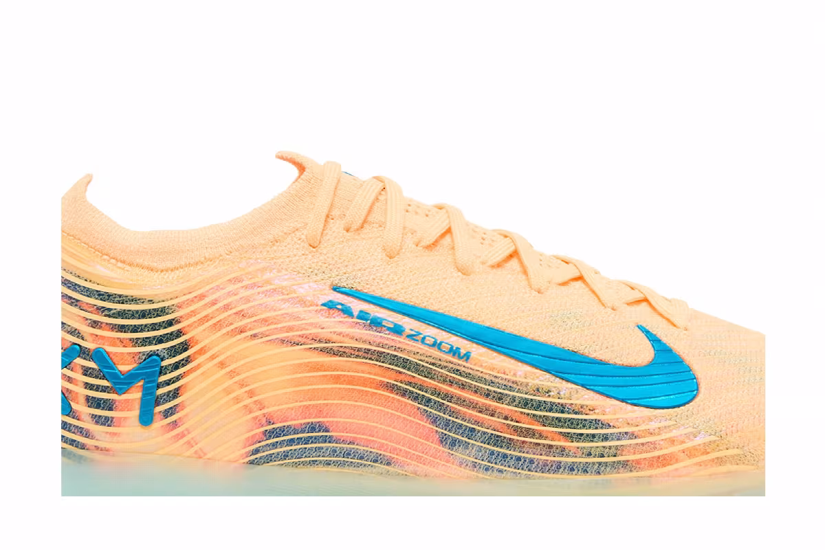 Kylian Mbappé x Nike Mercurial Vapor 16 Elite Melon Tint/Igloo/Neo Turquoise, view 3