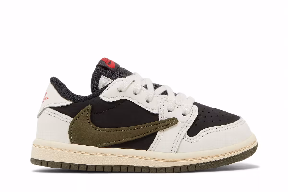 Travis Scott x Air Jordan 1 Low OG SP TD Olive, view 2