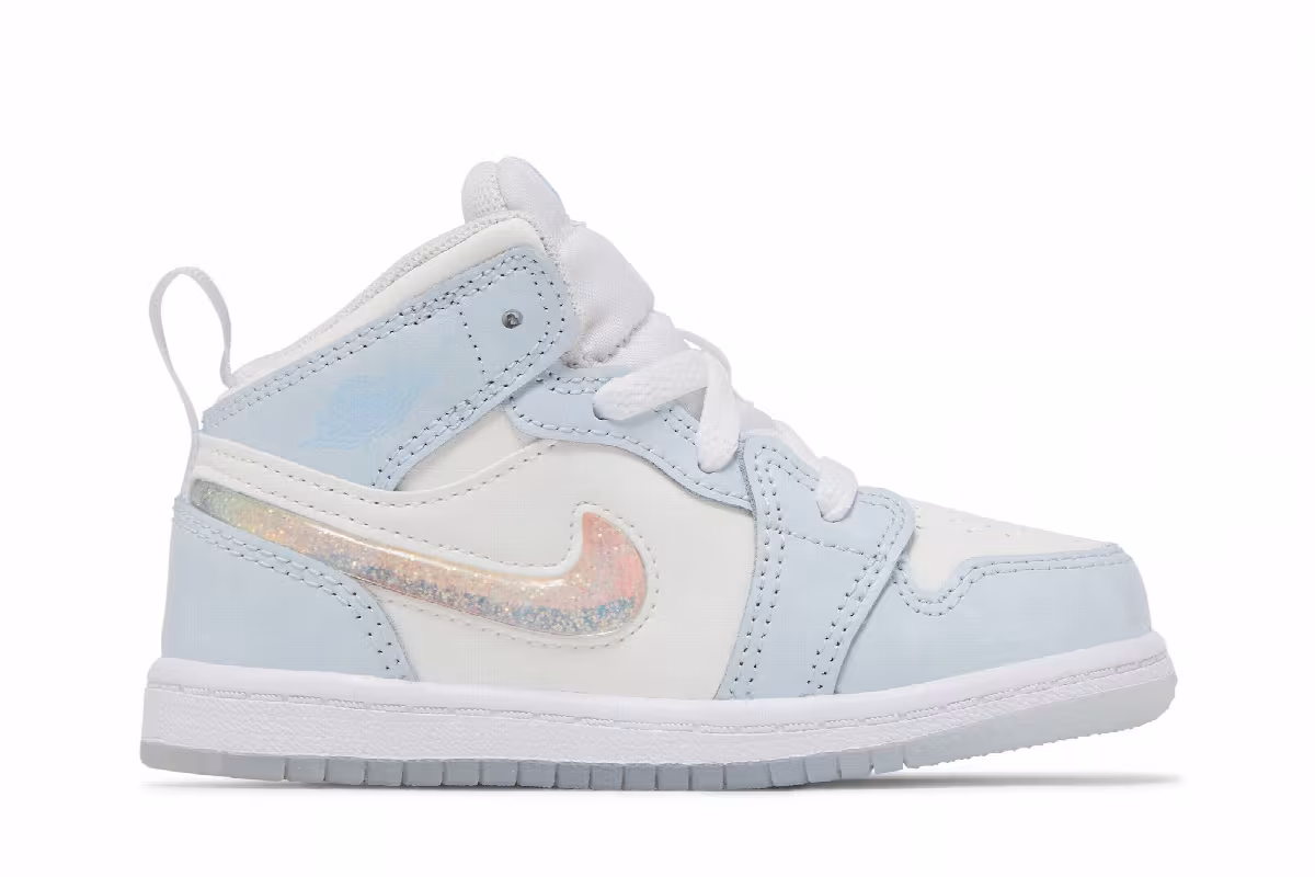 Air Jordan 1 Mid SE TD Glitter Swoosh, view 2