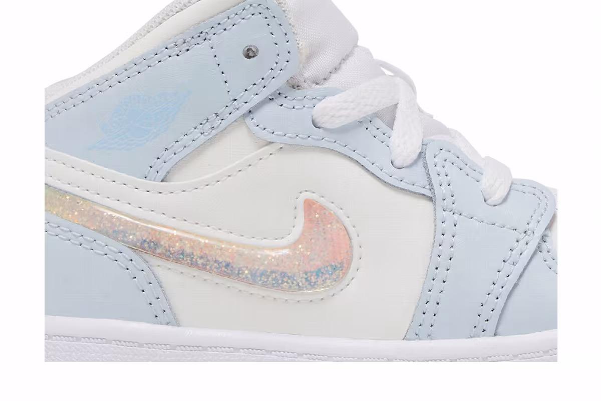 Air Jordan 1 Mid SE TD Glitter Swoosh, view 3