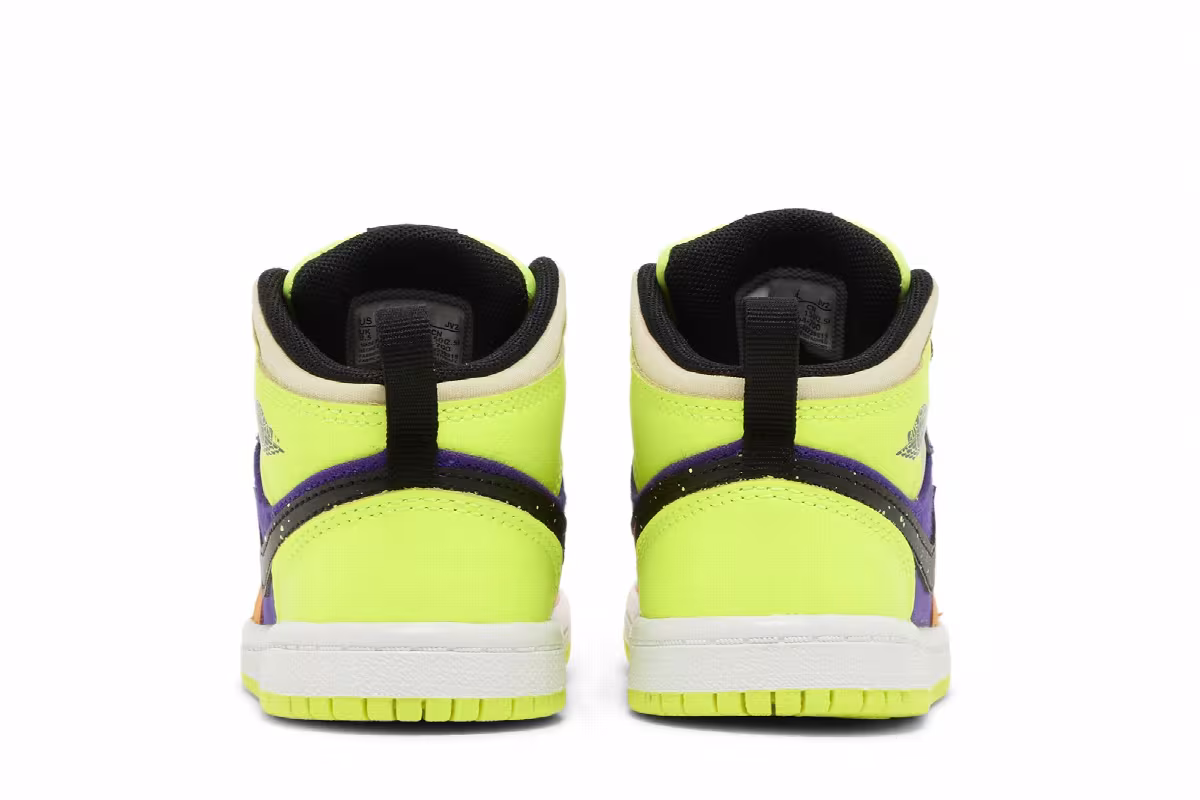 Air Jordan 1 Mid SE TD Volt Vivid Orange, view 7