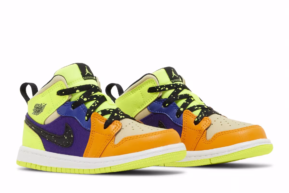 Air Jordan 1 Mid SE TD Volt Vivid Orange, view 9