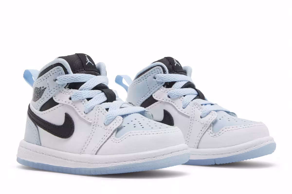Air Jordan 1 Mid SE TD White Ice Blue, view 9