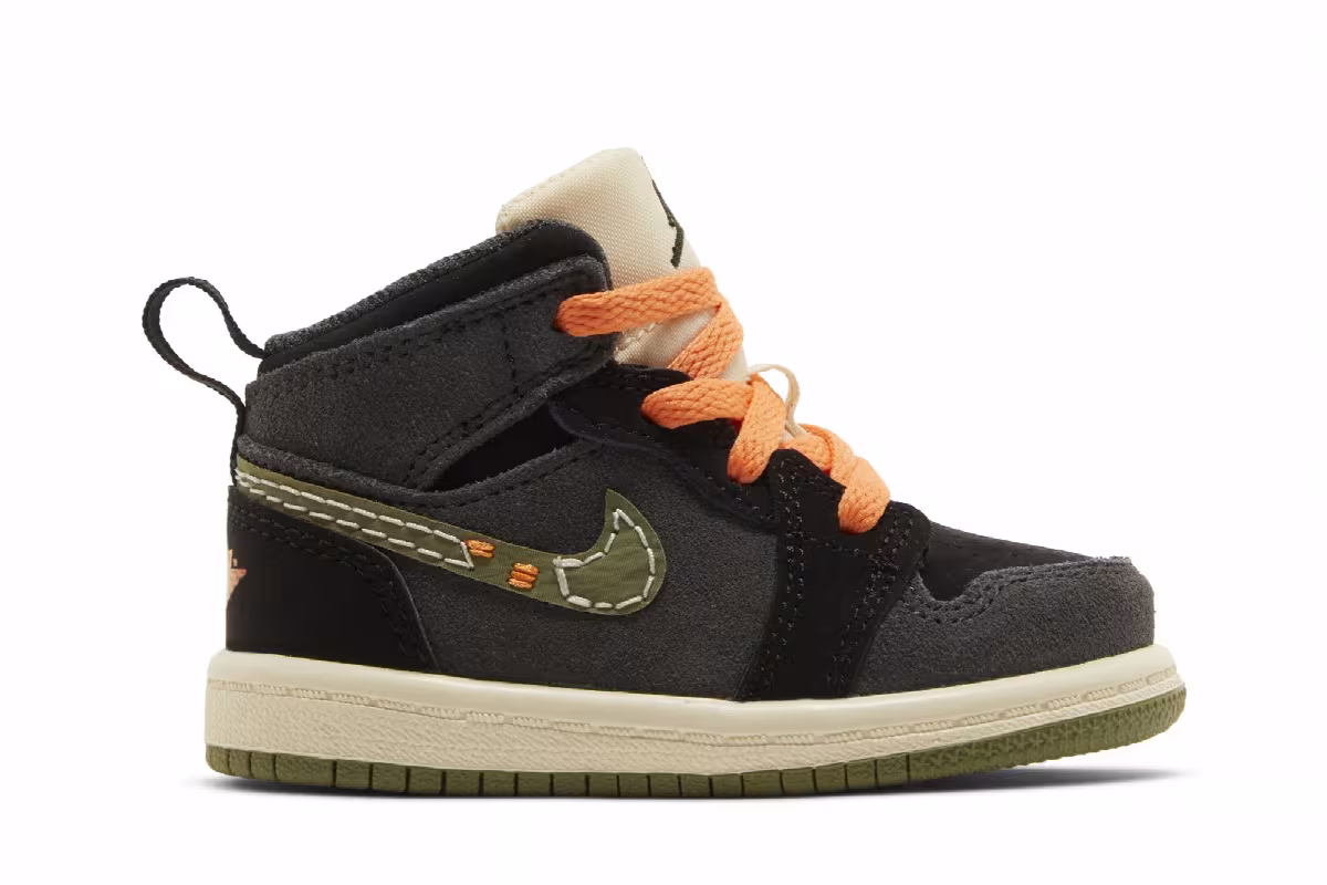 Air Jordan 1 Mid SE Craft TD Anthracite Light Olive, view 2