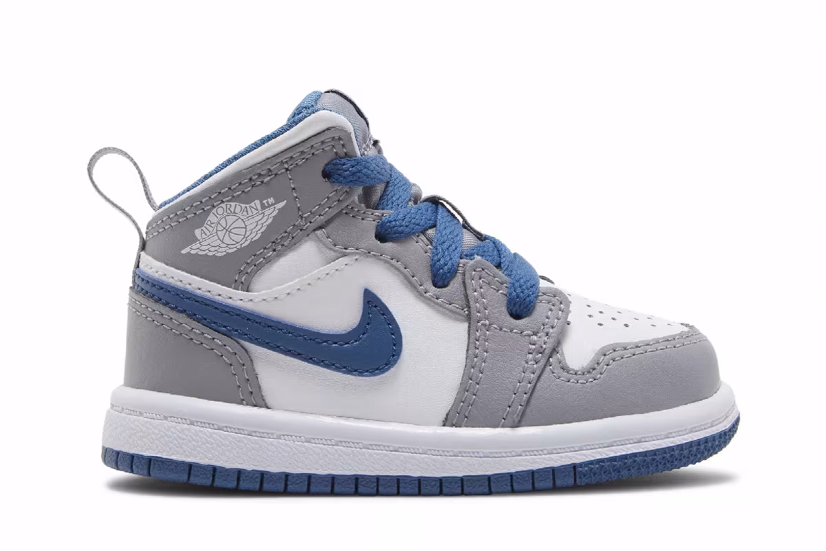 Air Jordan 1 Mid TD Cement True Blue, view 2